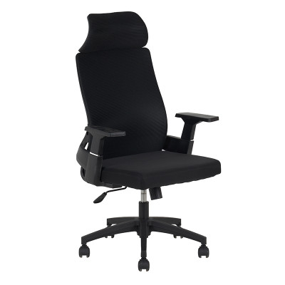 A9925 ΜΑΥΡO MESH ΠΟΛΥΘΡΟΝΑ ΓΡΑΦΕΙΟΥ 64X60X43-110/52-119εκ.